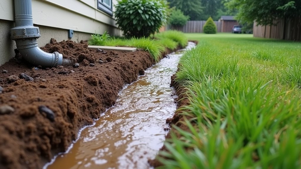 assess yard drainage issues