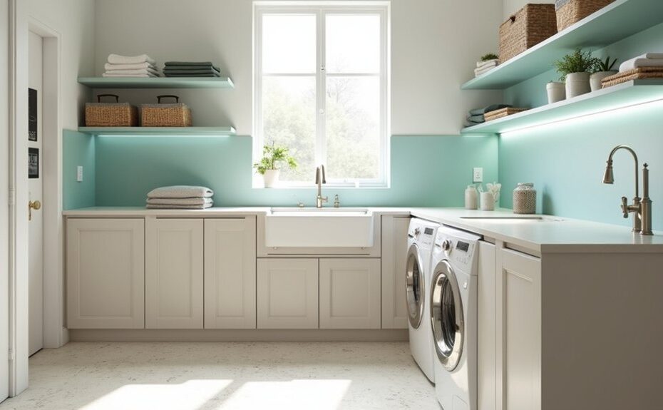 bright practical utility room colors