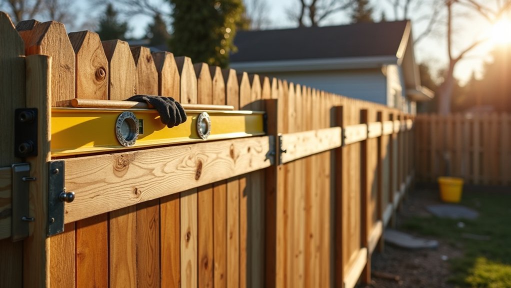 ensure fence is level