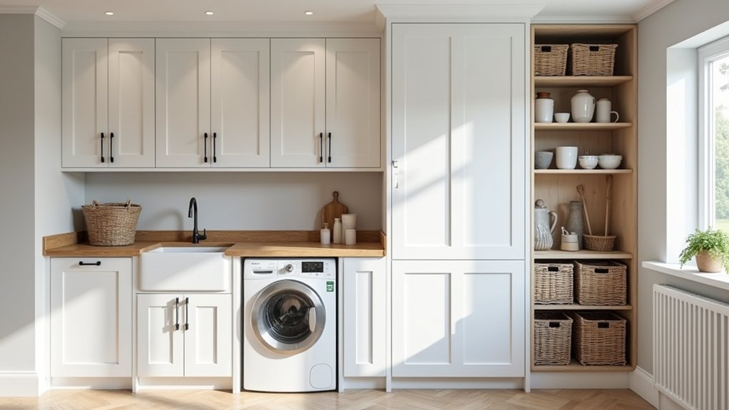 hidden clutter proof utility storage
