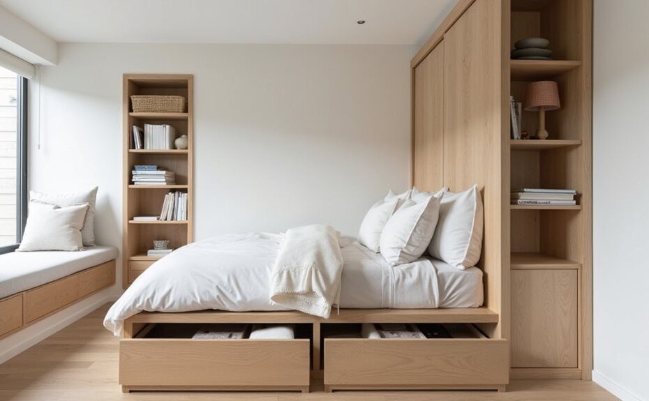 maximize space with built in storage