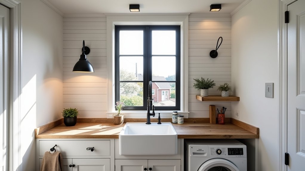 modern utility room lighting upgrade