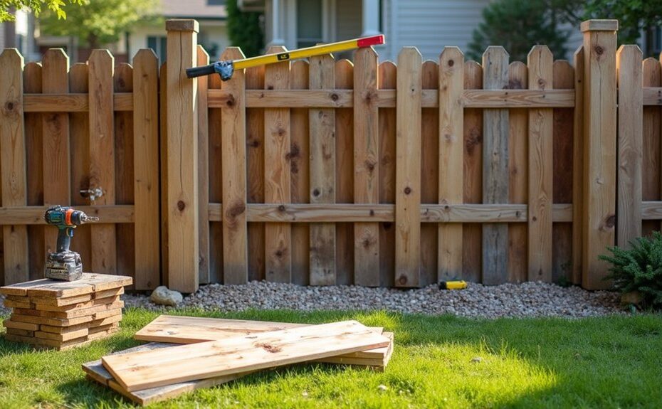 repairing and reinforcing fence