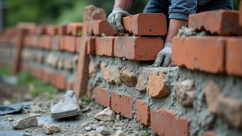 replace damaged boundary bricks