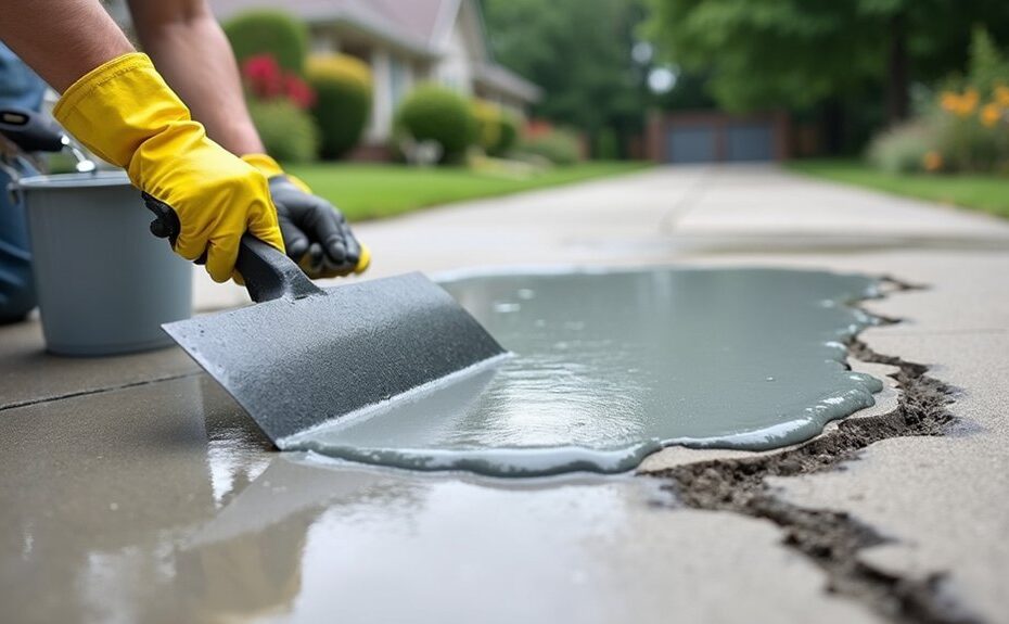 resurfacing weather damaged driveway