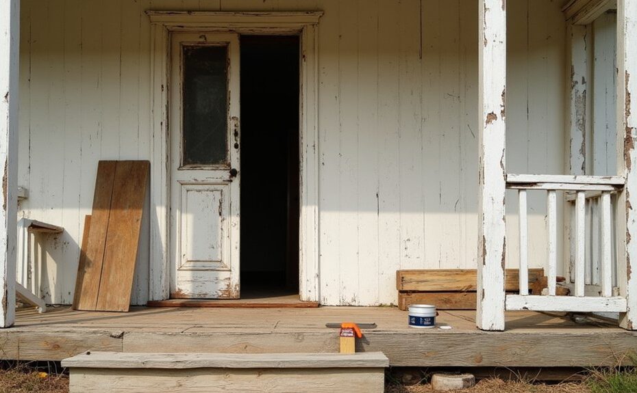 reviving worn farm entrance