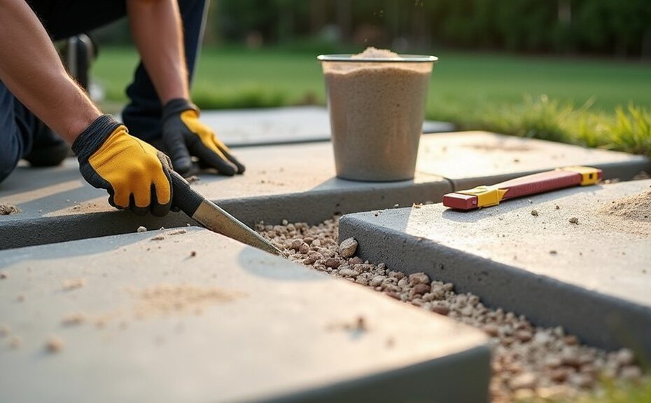 secure and level patio slabs