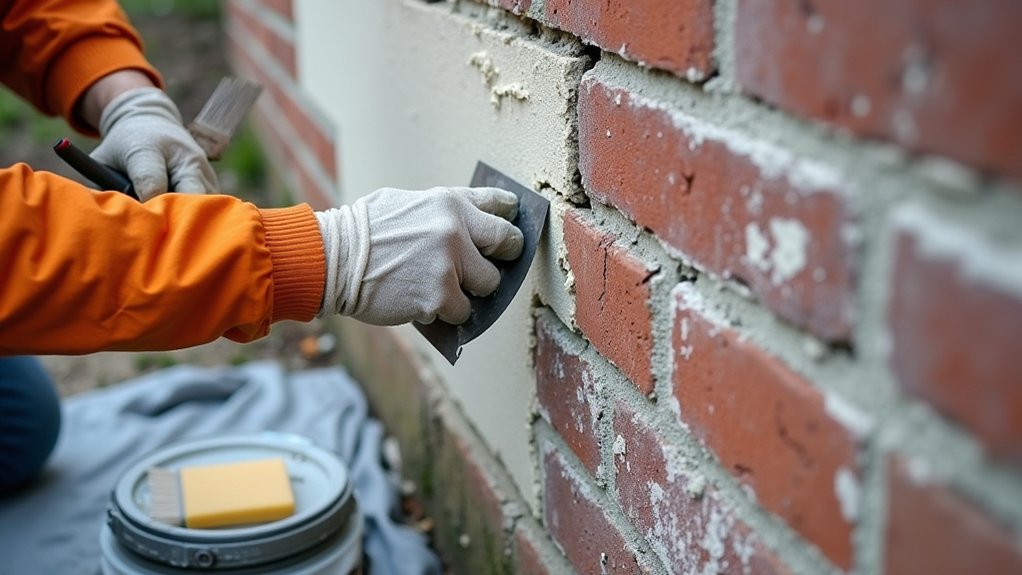 weatherproofing masonry cracks